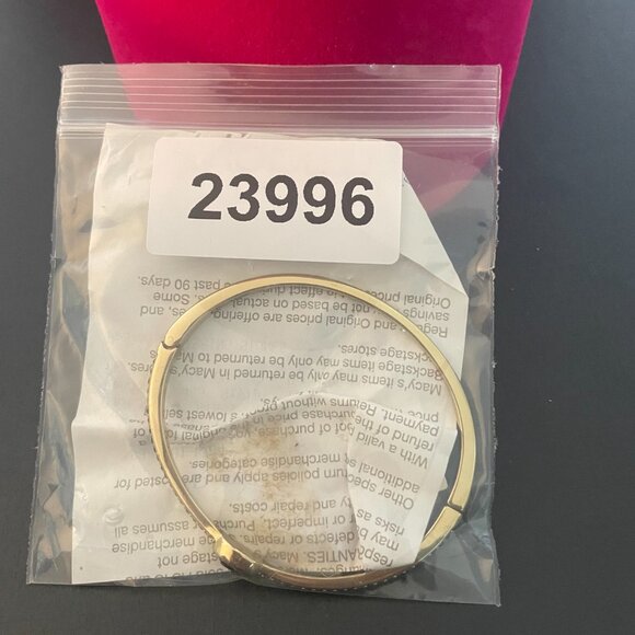 COACH Signature Logo Pave Hinged Bangle Bracelet - Picture 5 of 5